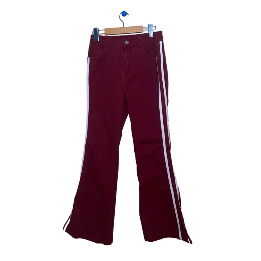 Forever 21 High Rise Flare Cut Pants | Red